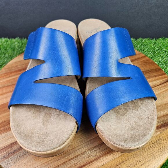 Dansko Lacee Womens Size 42 Leather Slip On Comfort Sandals Wedge Slides Mule - Picture 6 of 10